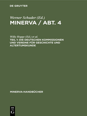 cover image of Die deutschen Kommissionen und Vereine für Geschichte und Altertumskunde